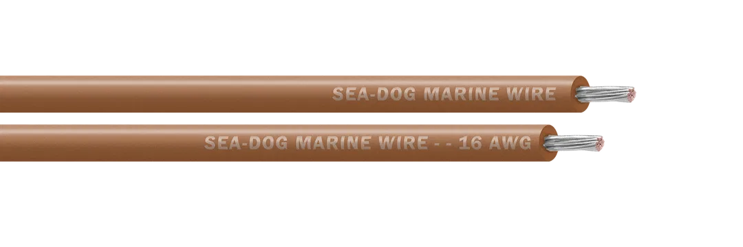 8016122 – SEA DOG Primary Wire, Stranded Conductor 16 Gauge Tan 100 Foot Length Tinned Copper UL/ ABYC Certified